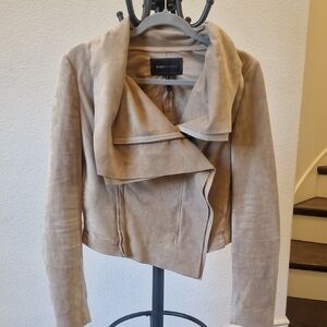 BCBGMaxAzria Tan Leather Jacket